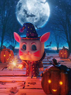 Halloween Witch Bunny